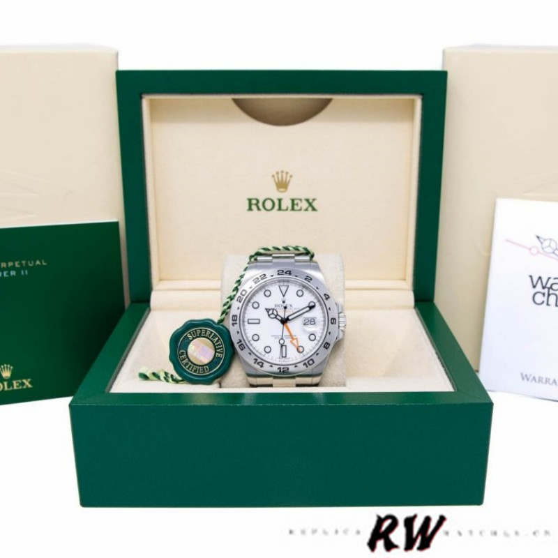 Rolex Explorer II m226570 0001 Stainless Steel White Dial 42MM Mens Replica Watch