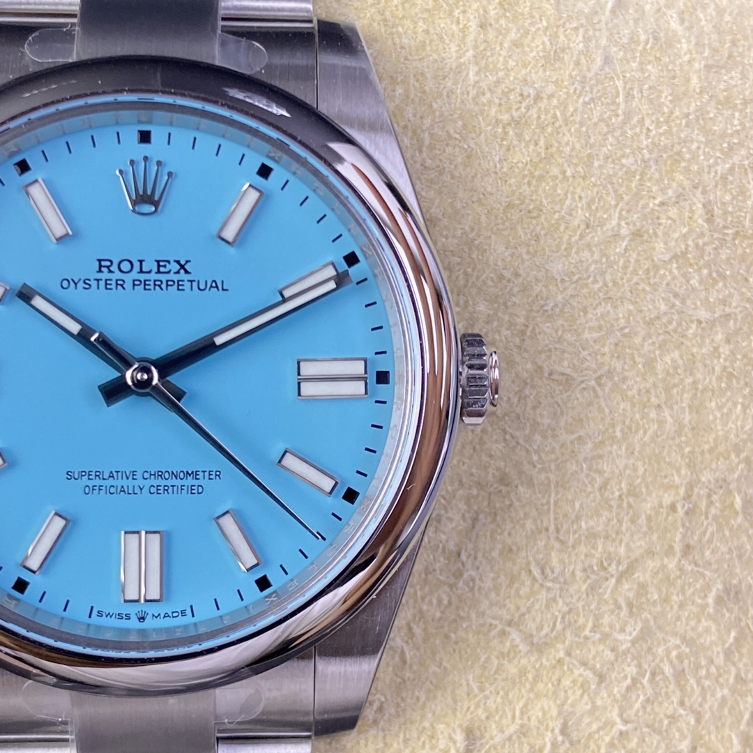 Rolex Men's Oyster Perpetual 41 Turquoise Dial m124300 0006 Men's Watch