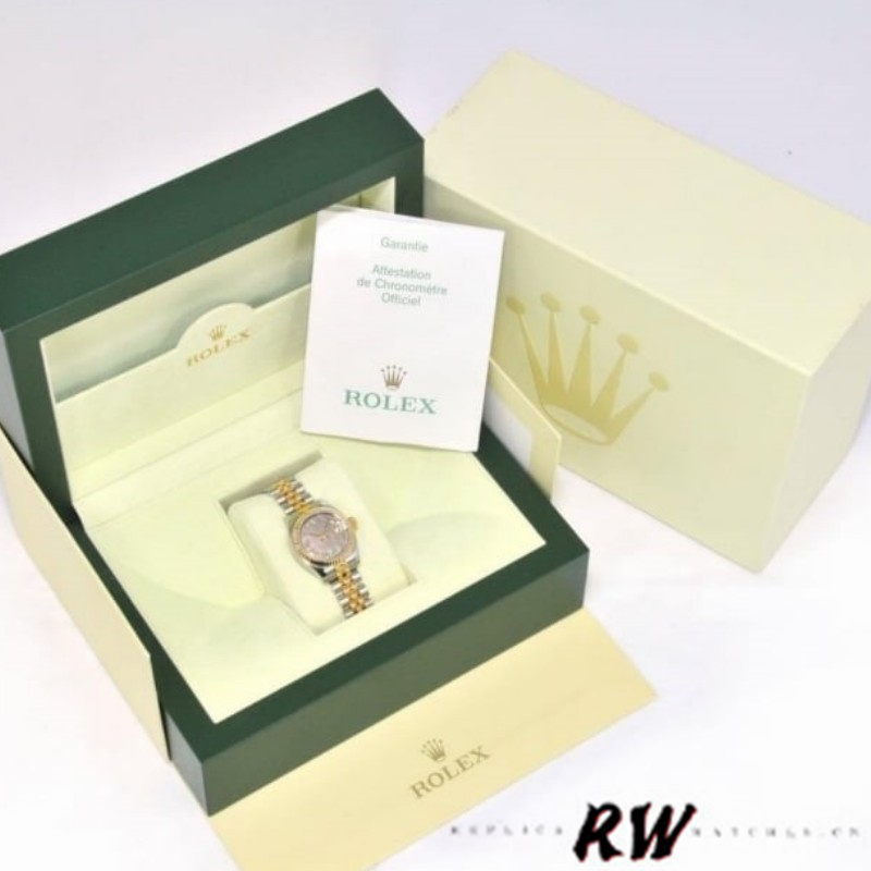 Rolex Datejust 179173 Mother Of Pearl Black Dial 26MM Lady Replica Watch