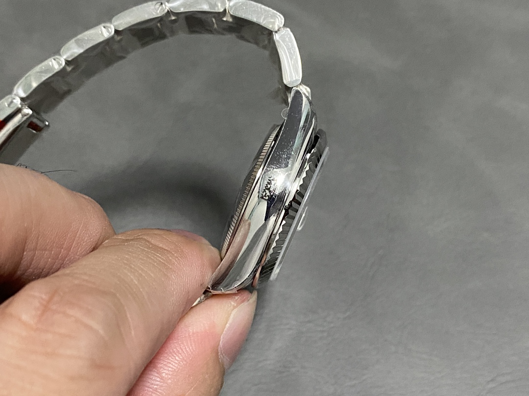 Rolex Datejust 31 Stainless Steel and White Gold Azzuro-Blue-Floral-Motif Diamond Dial m278274-0035