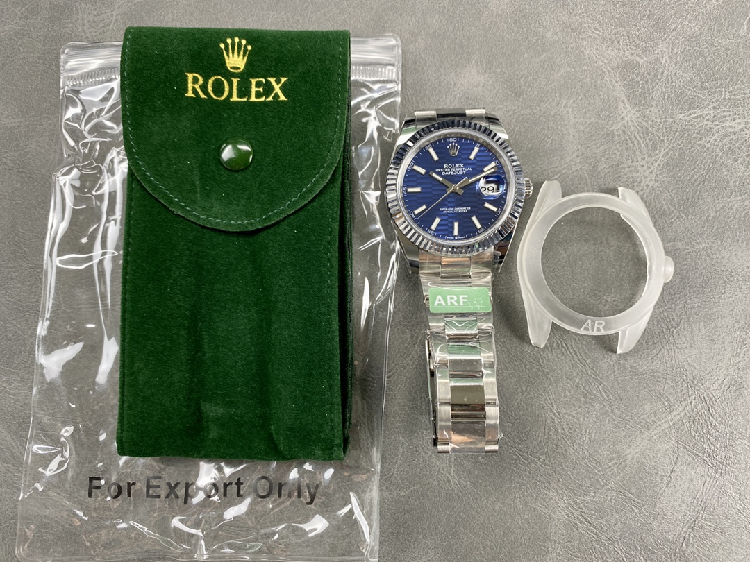 Rolex Datejust 126334 Fluted Bezel Blue Fluted-motif Dial 41MM Mens Replica Watch