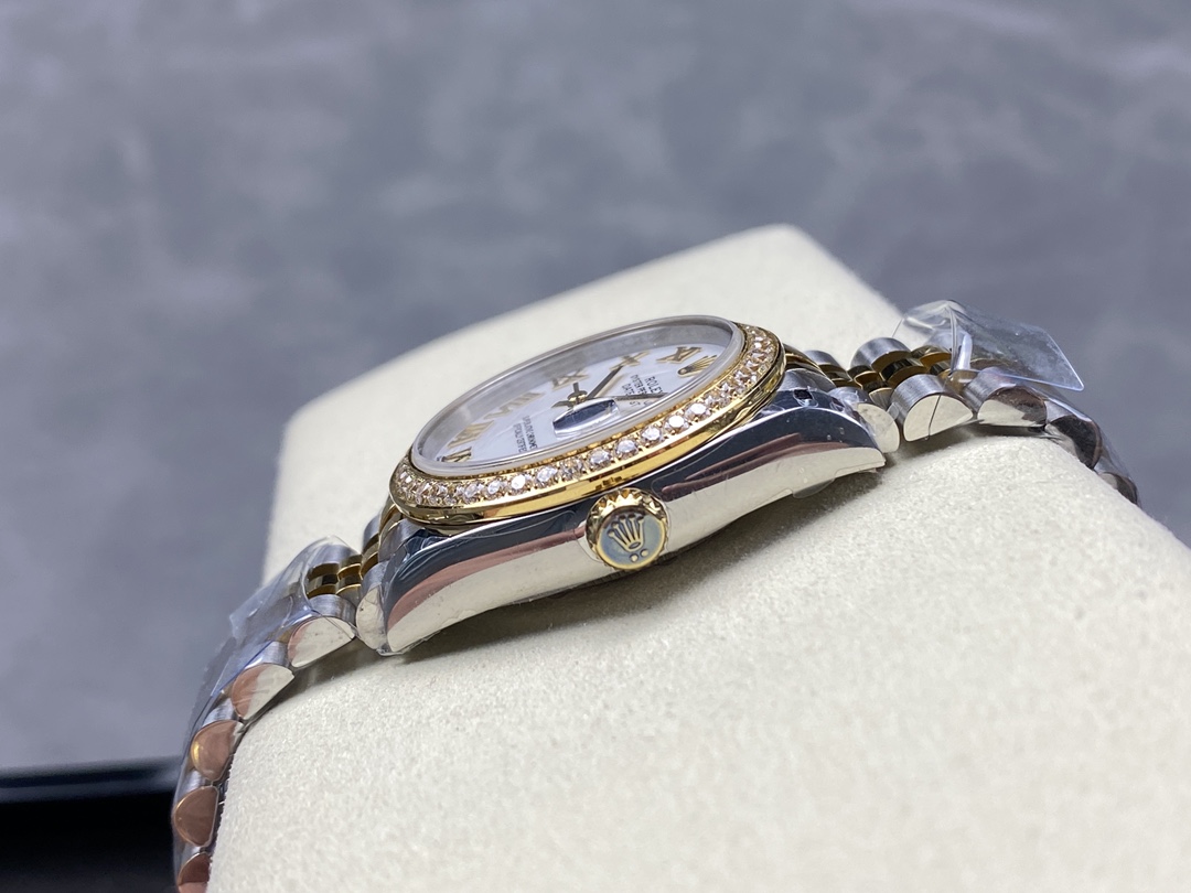 Rolex Datejust 31mm Stainless Steel and Yellow Gold 278383rbr 0002 White Roman Jubilee