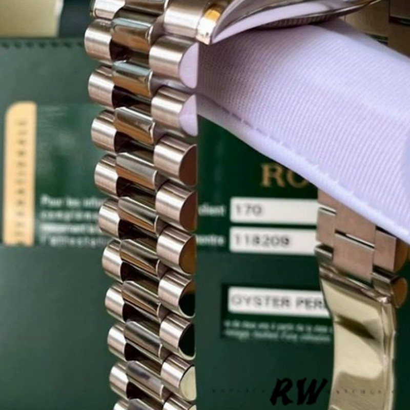 Rolex Day-Date 118209 White Gold Jubilee Chocolate Brown Dial 36mm Unisex Replica Watch