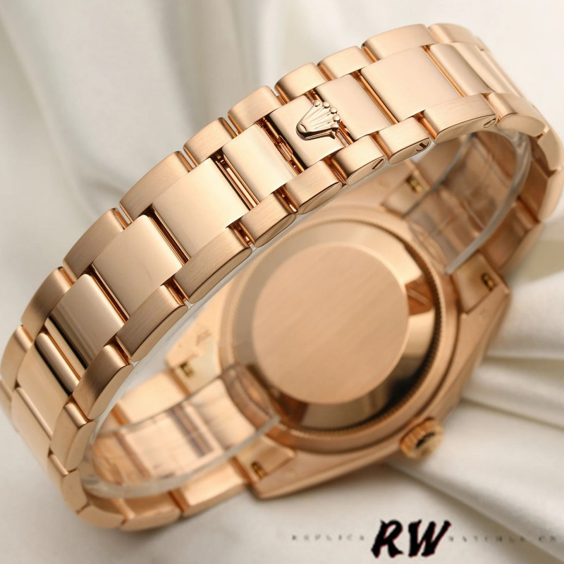 Rolex Day Date 118205 Black Dial Rose Gold 36mm Unisex Replica Watch