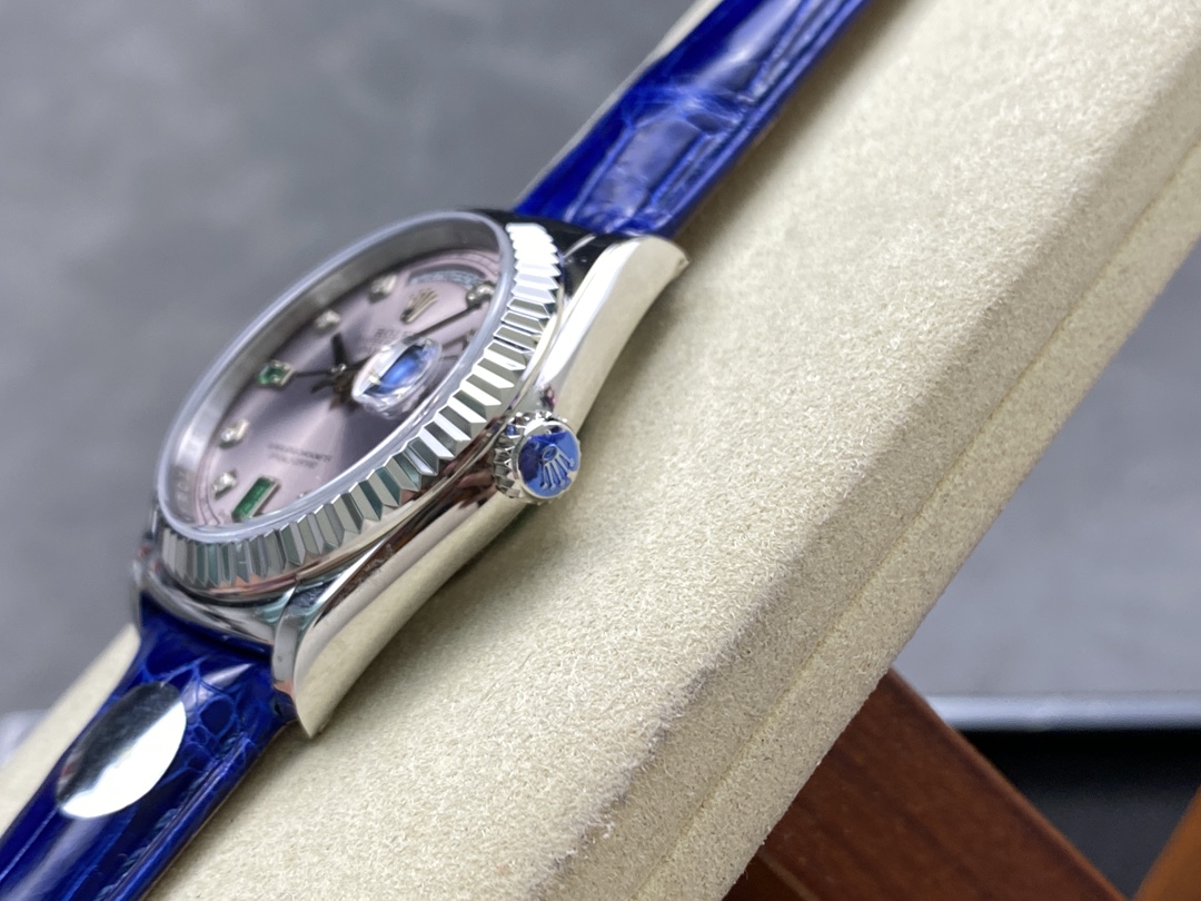 Rolex Day Date 36 White Gold Diamond Rhodium Dial 118139 0053