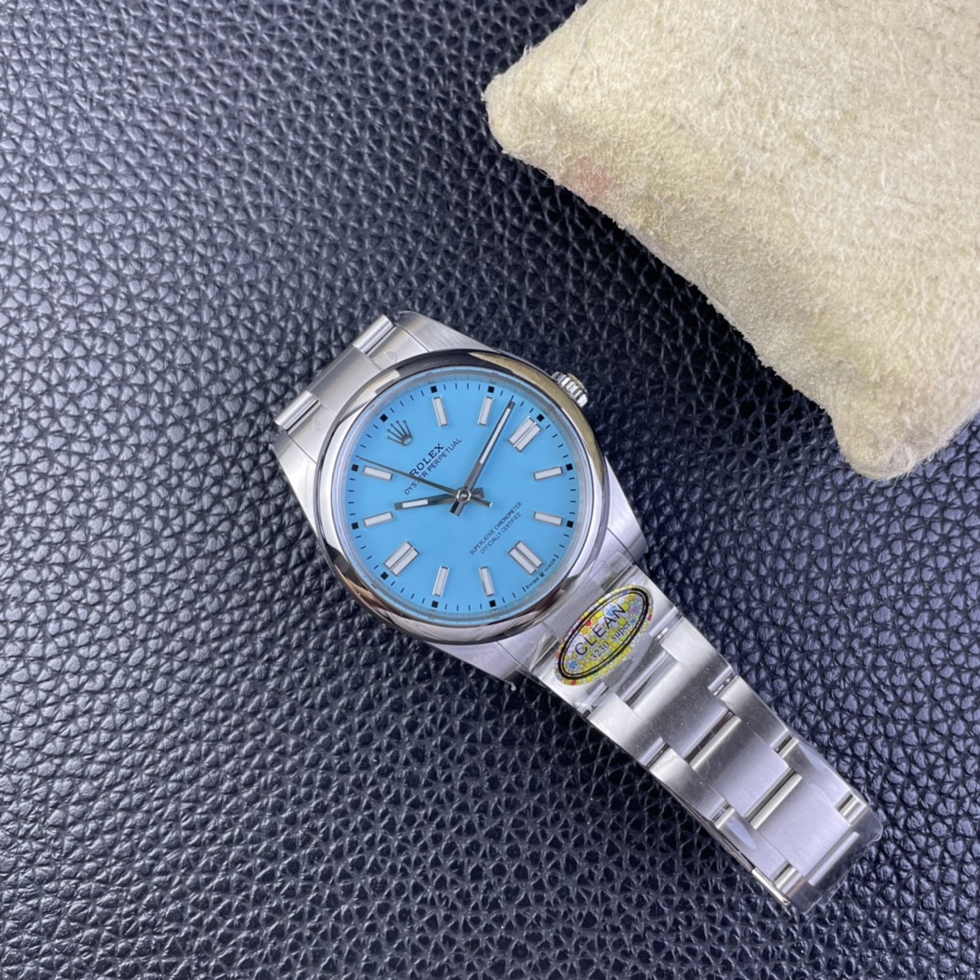Rolex Men's Oyster Perpetual 41 Turquoise Dial m124300 0006 Men's Watch