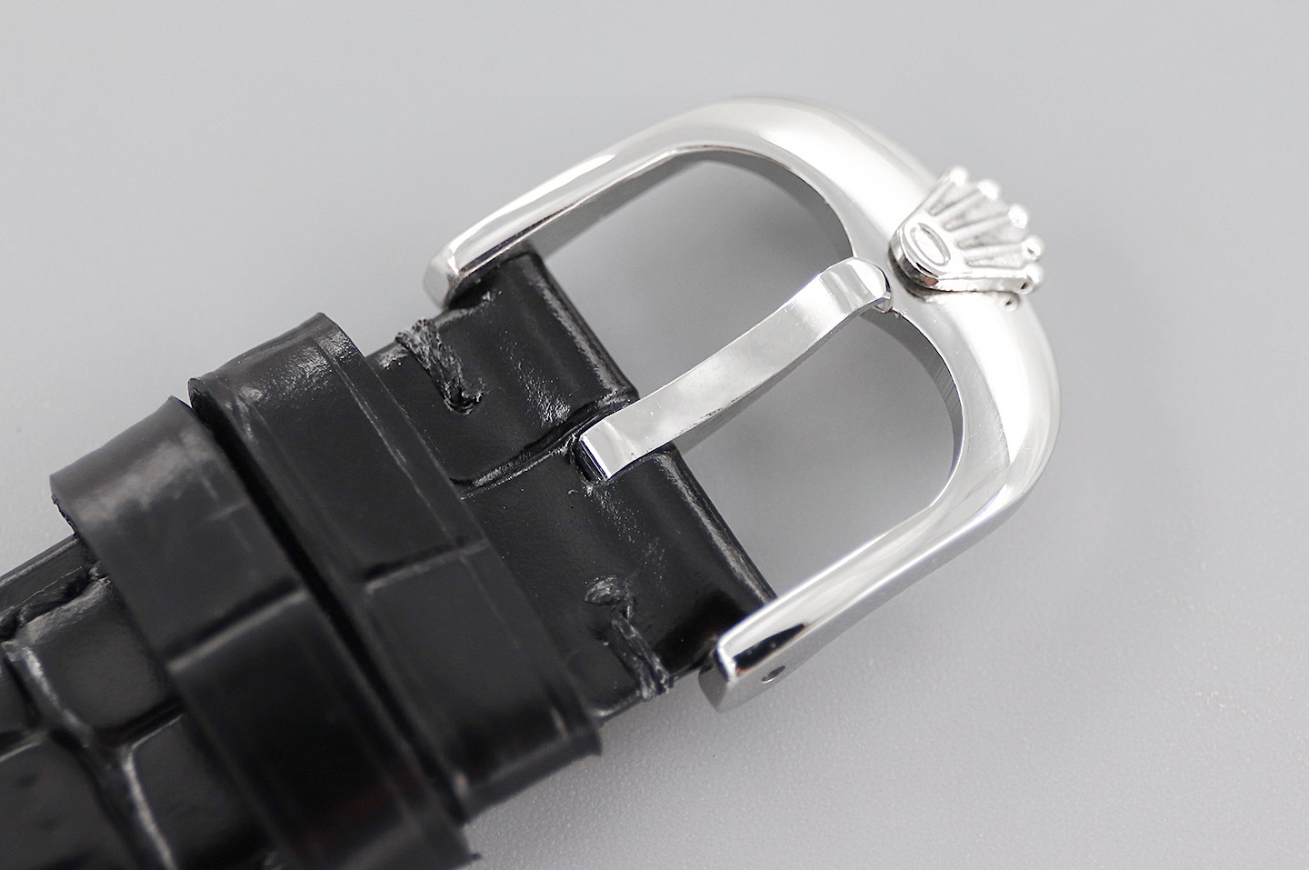 Rolex Cellini Date 50519 Black Leather Black Dial 39mm Mens Replica Watch