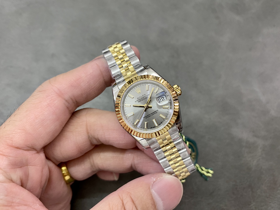 Rolex Datejust 28mm 279173 0019 Silver Index Dial Fluted Bezel 28mm Lady Replica Watch