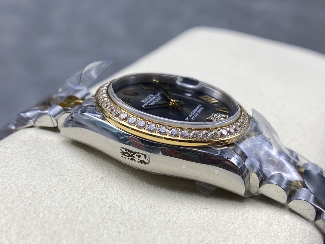 Rolex Datejust 31mm Stainless Steel and Yellow Gold 278383RBR 0018 Grey VI Roman Jubilee