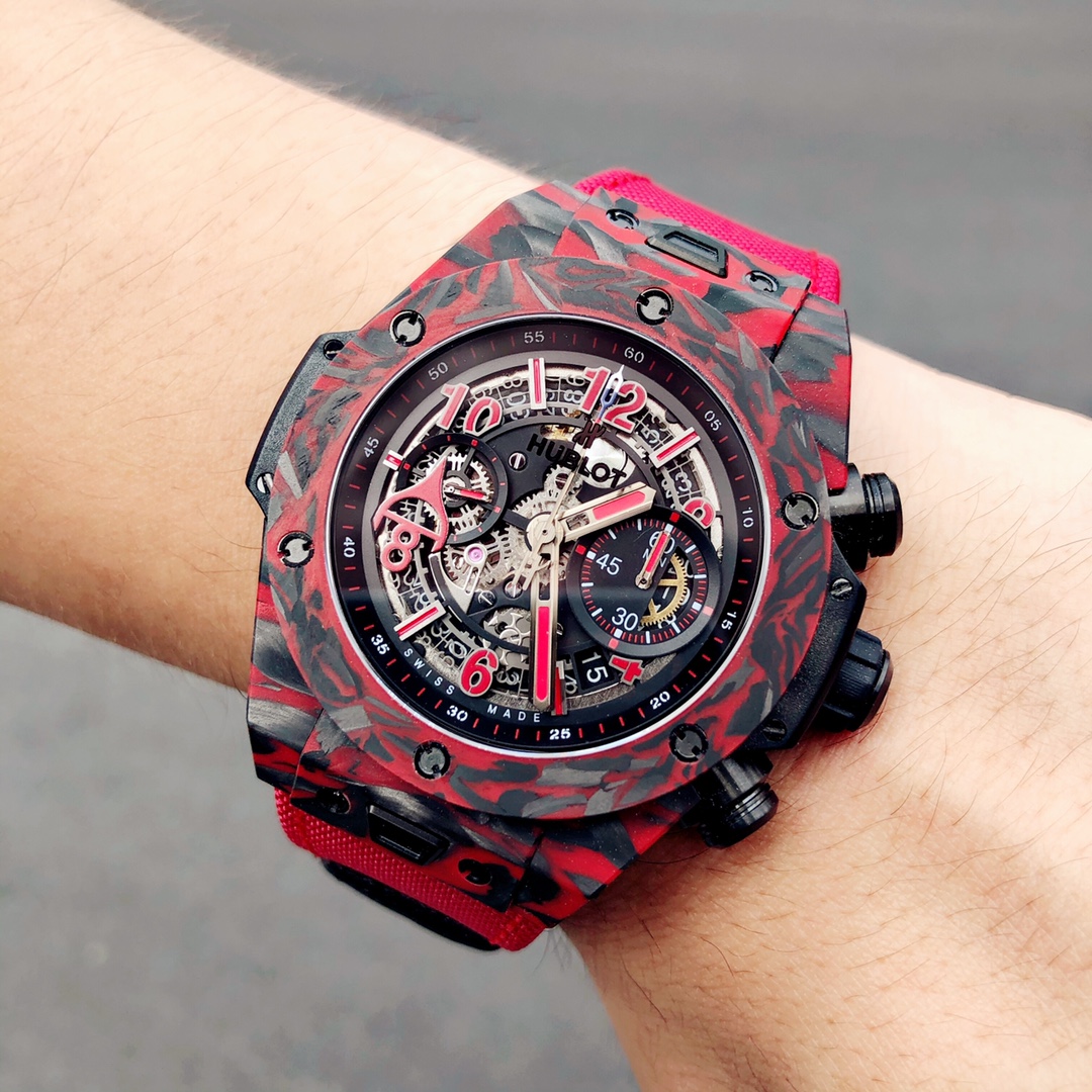 Hublot 411.QV.1123.NR.OVK21 Big Bang Unico Red Carbon Alex Ovechkin Watch 45mm