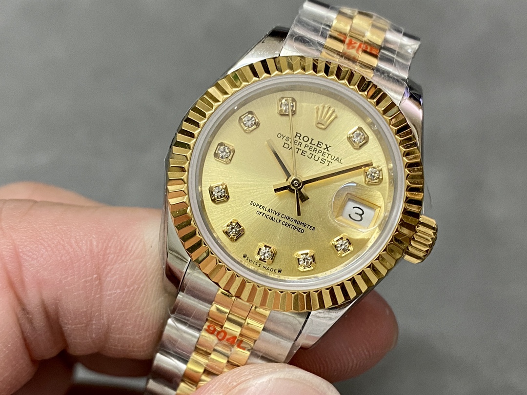 Rolex Datejust 28mm Stainless Steel and Yellow Gold m279173 0011 Women's Watch