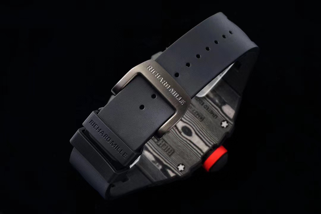 Replica RM 27-03 Rafael Nadal Black Tourbillon Black Rubber Strap