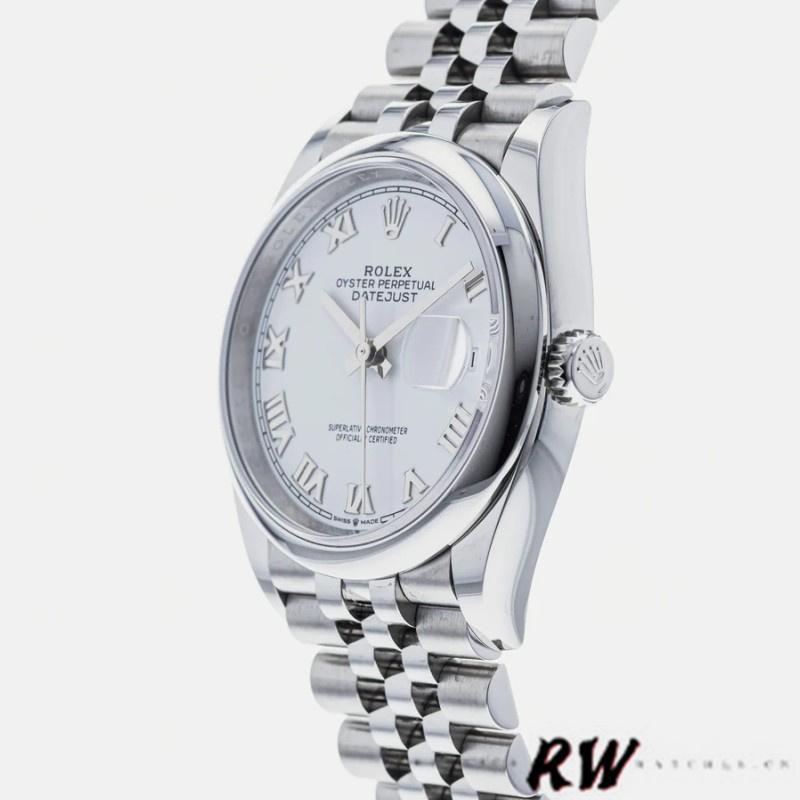 Rolex Datejust 126200 Stainless Steel White Roman Dial 36MM Unisex Replica Watch