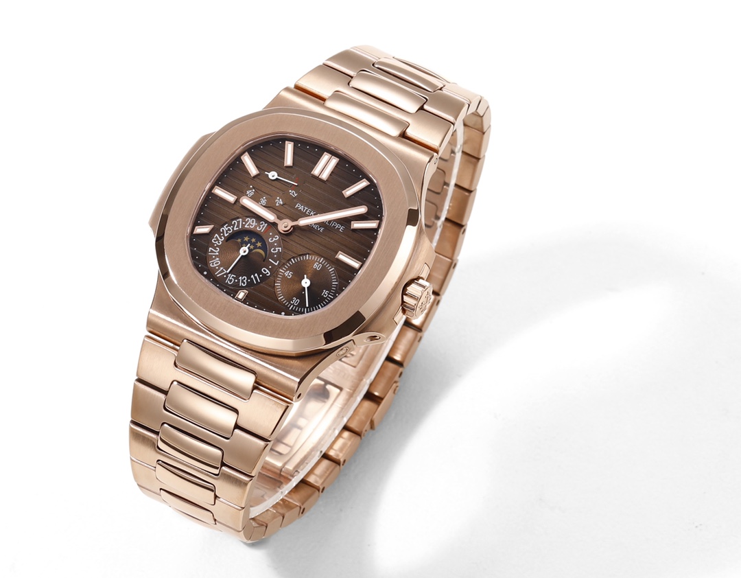 Patek Philippe Nautilus Moon Phase Rose Gold Brown Sunburst 5712 1R 001 40MM