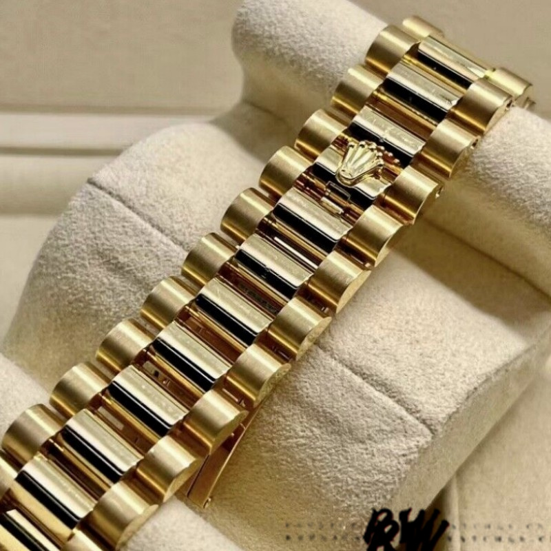 Rolex Day-Date 118208 Yellow Gold Meteorite Grey Diamond Dial 36mm Unisex Replica Watch