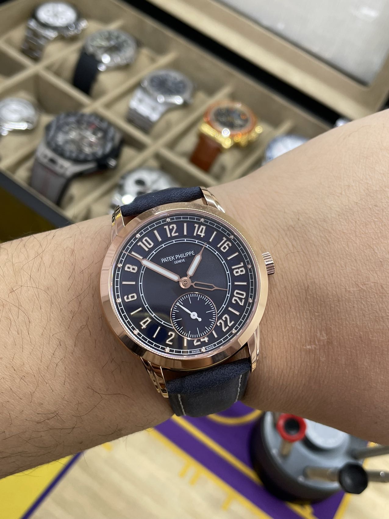 Patek Philippe Complications Rose Gold Blue 5224R 001 42mm Replica