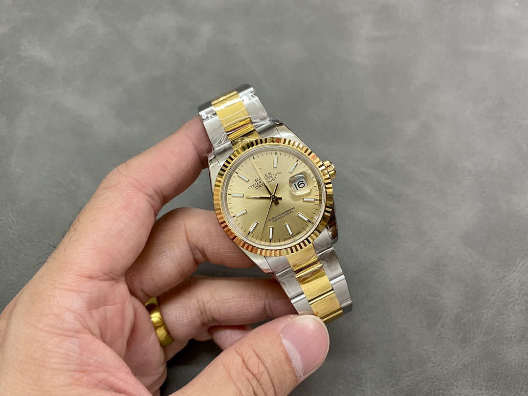 Rolex Datejust 126233 Champagne Index Dial 36MM Unisex Replica Watch
