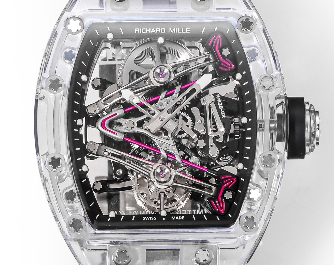 Richard Mille RM38-02 Tourbillon Movement Edition Crystal Black Rubber Strap