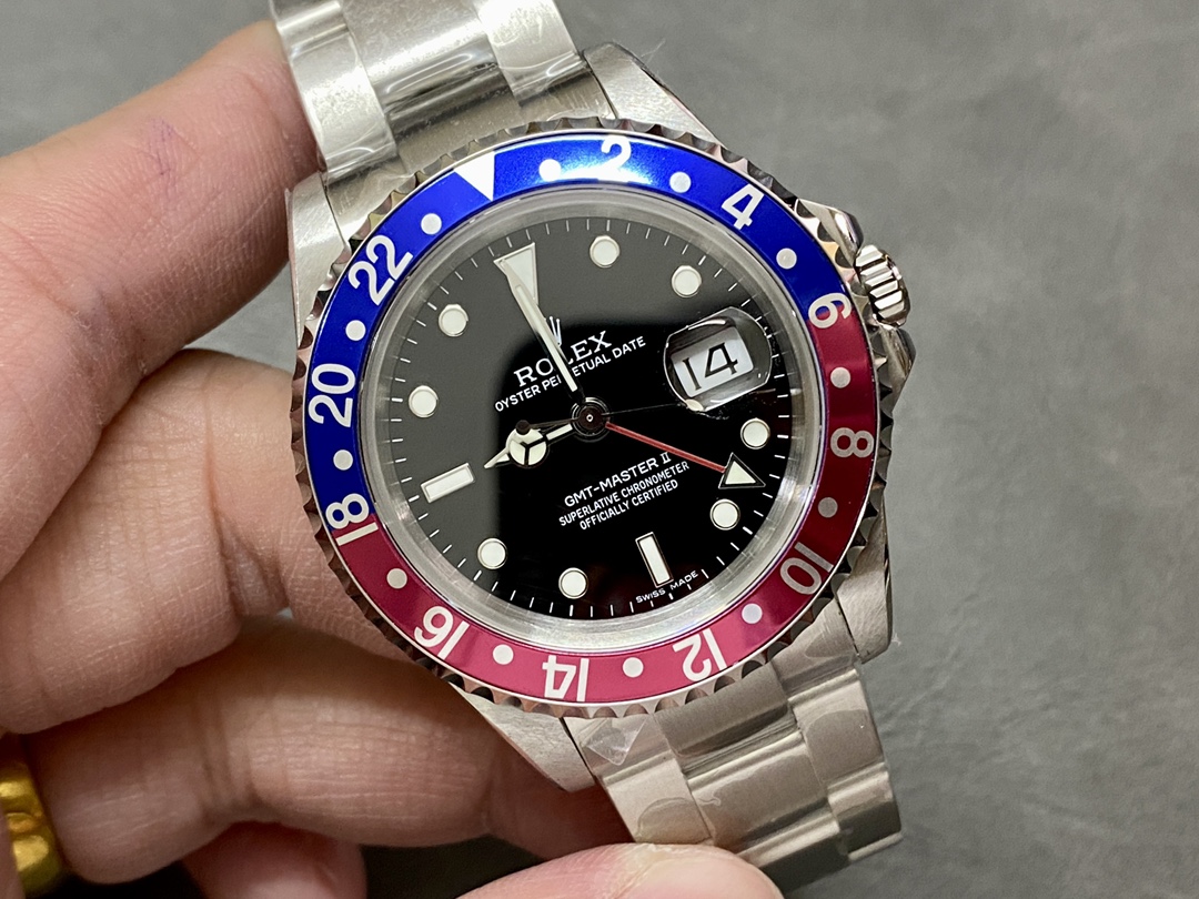 Rolex GMT-Master II 16710 Black Dial Blue Red Pepsi Bezel 40MM Mens Replica Watch