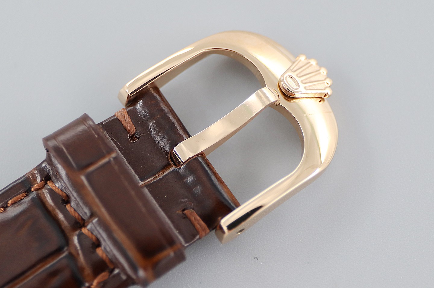 Rolex Cellini Date 50515 Brown Leather Black Index Dial 39mm Mens Replica Watch