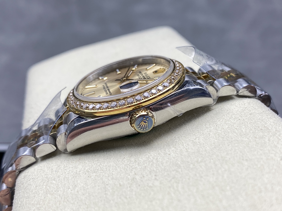 Rolex Datejust 31mm Stainless Steel and Yellow Gold 278383RBR 0014 Champagne Index Jubilee