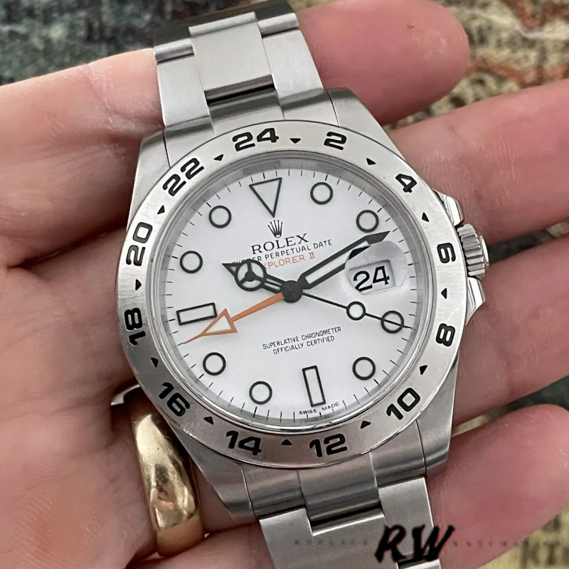 Rolex Explorer II m226570 0001 Stainless Steel White Dial 42MM Mens Replica Watch
