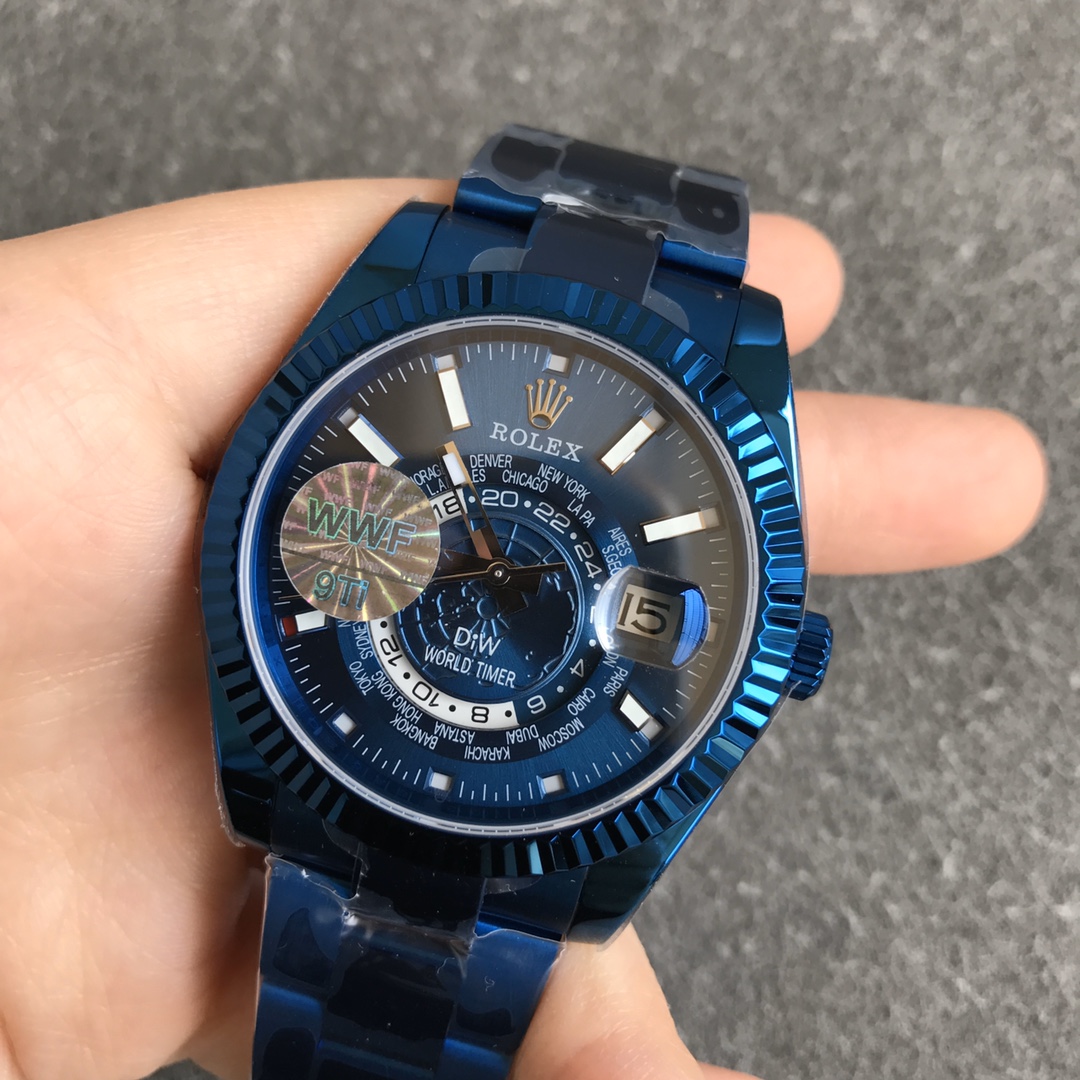 Rolex DiW Sky Dweller 326934 BLUE DLC 40MM Men's Watch