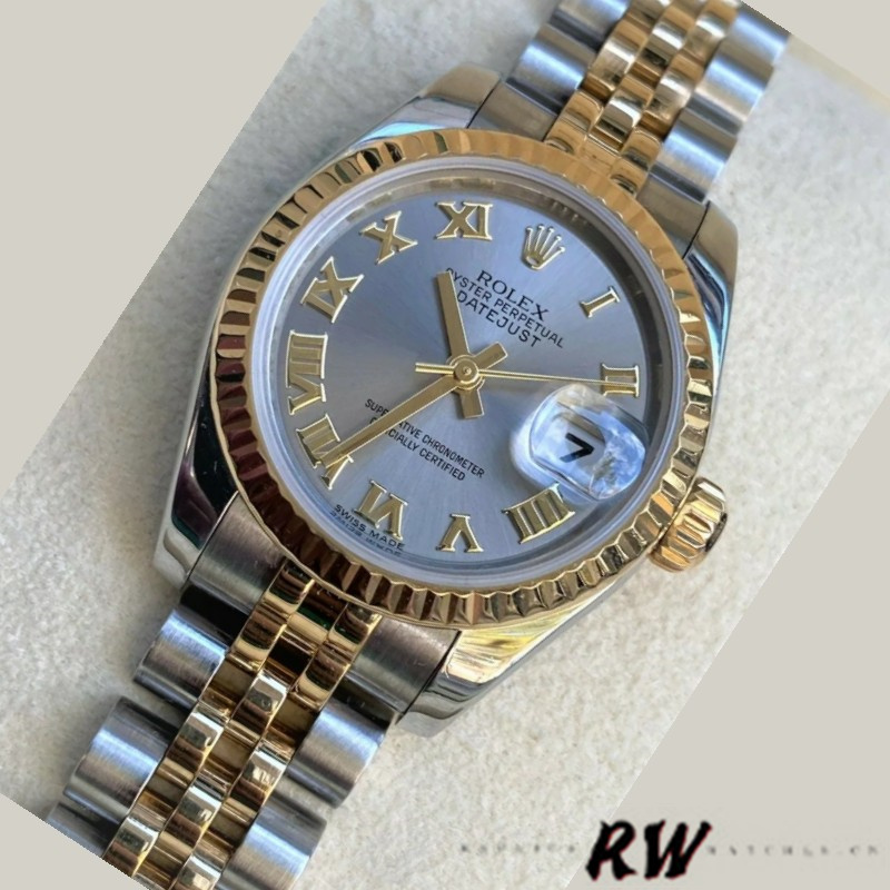 Rolex Datejust 179173 Grey Roman Numeral Dial 26MM Lady Replica Watch