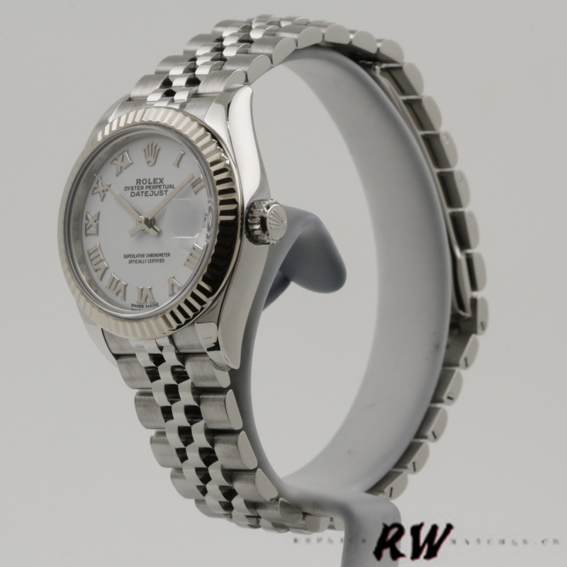 Rolex Datejust 279174 Stainless Steel White Roman Numeral Dial 28mm Lady Replica Watch