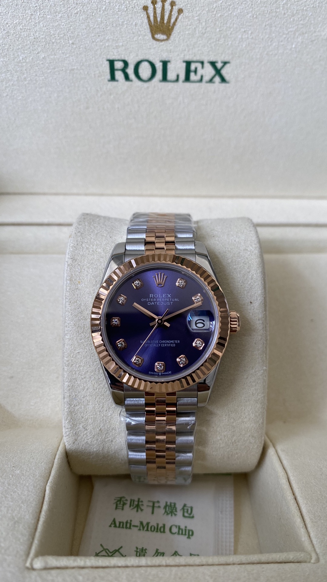 Rolex Datejust 28 Oystersteel and Rose Gold m279171 0015 Lady Watch