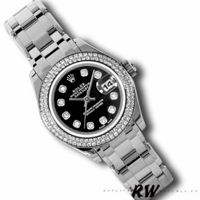 Rolex Masterpiece Pearlmaster 80339 Diamant Bezel 29MM Lady Replica Watch