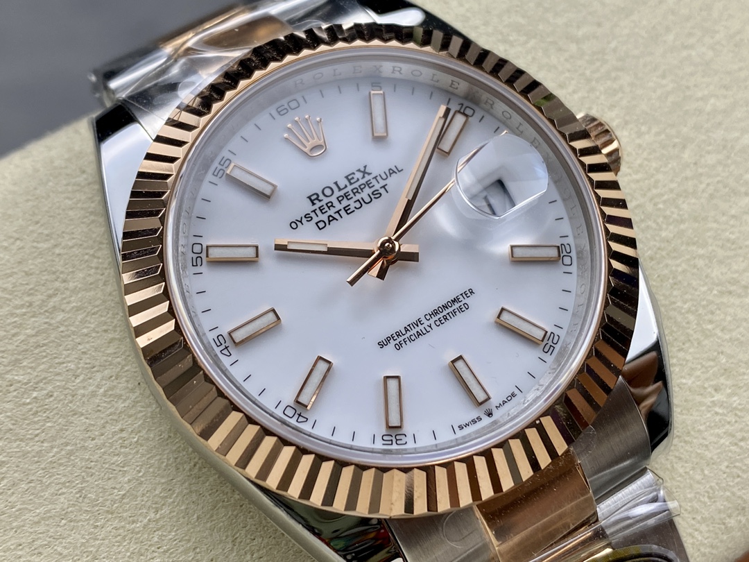 Rolex Datejust Stainless Steel and Rose Gold m126231 0018 White Index Oyster