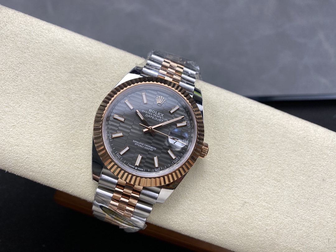 Rolex Datejust Grey Fluted Motif Dial m126331 0020 Mens Watch