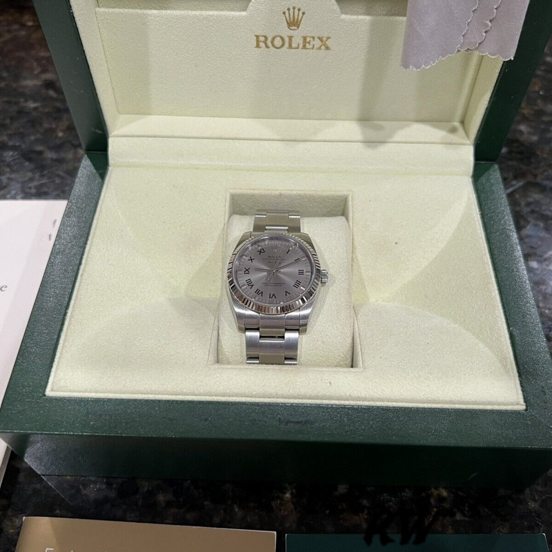 Rolex Oyster Perpetual Air-King 114234 Silver Dial 34mm Unisex replica watch