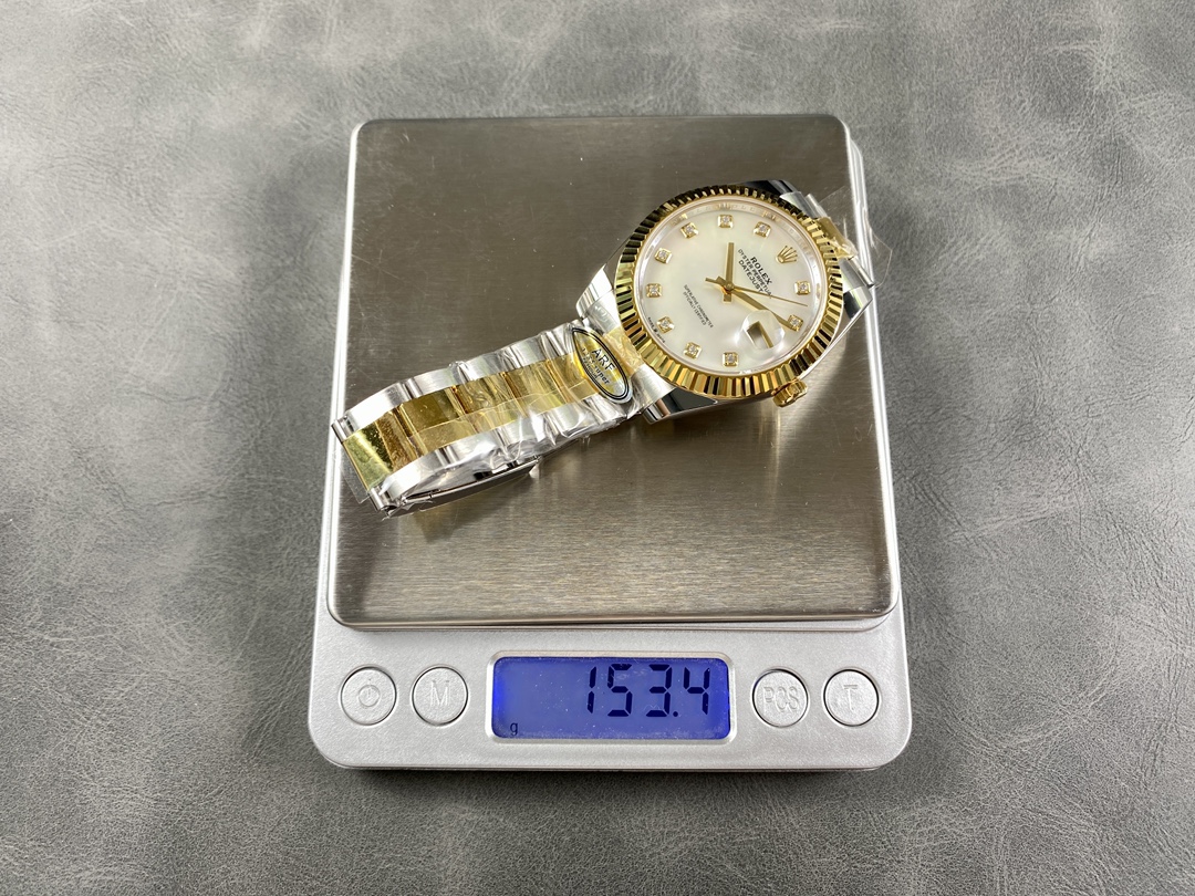 Rolex Datejust 41mm Steel and Yellow Gold 126333 0017 White Mop Diamond Oyster