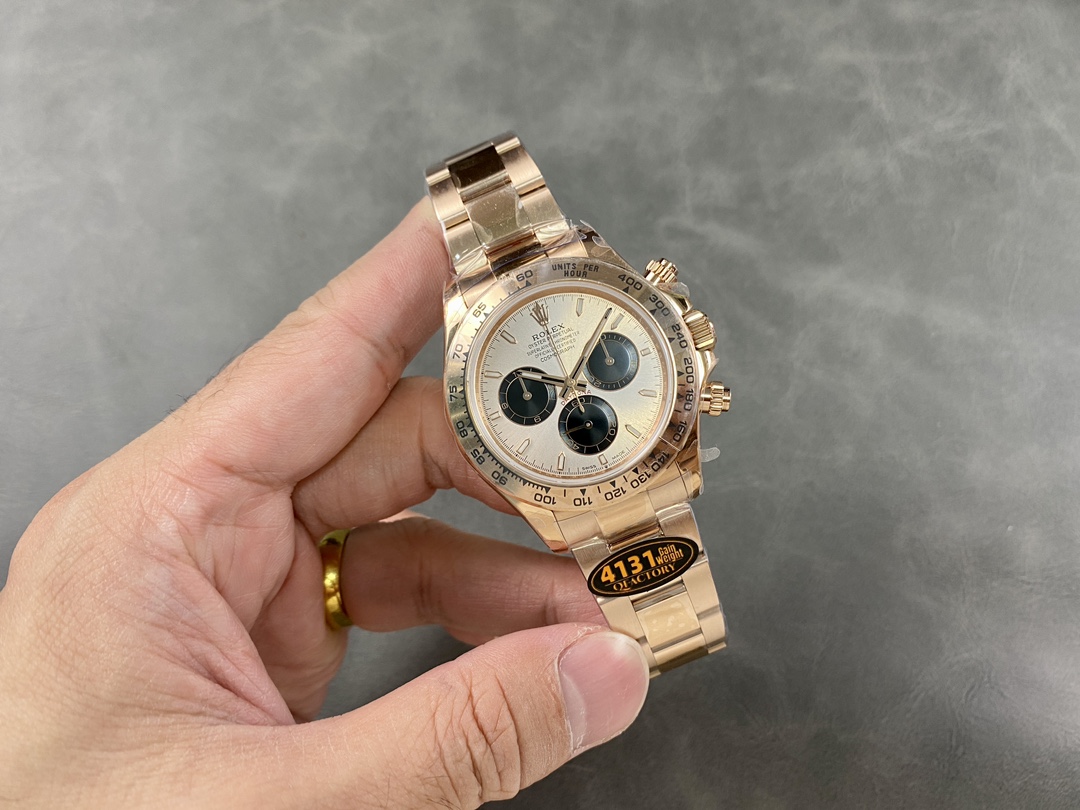 Rolex Cosmograph Daytona 126505 0003 Oyster Bracelet Rose Champagne Dial 40mm Mens Replica Watch