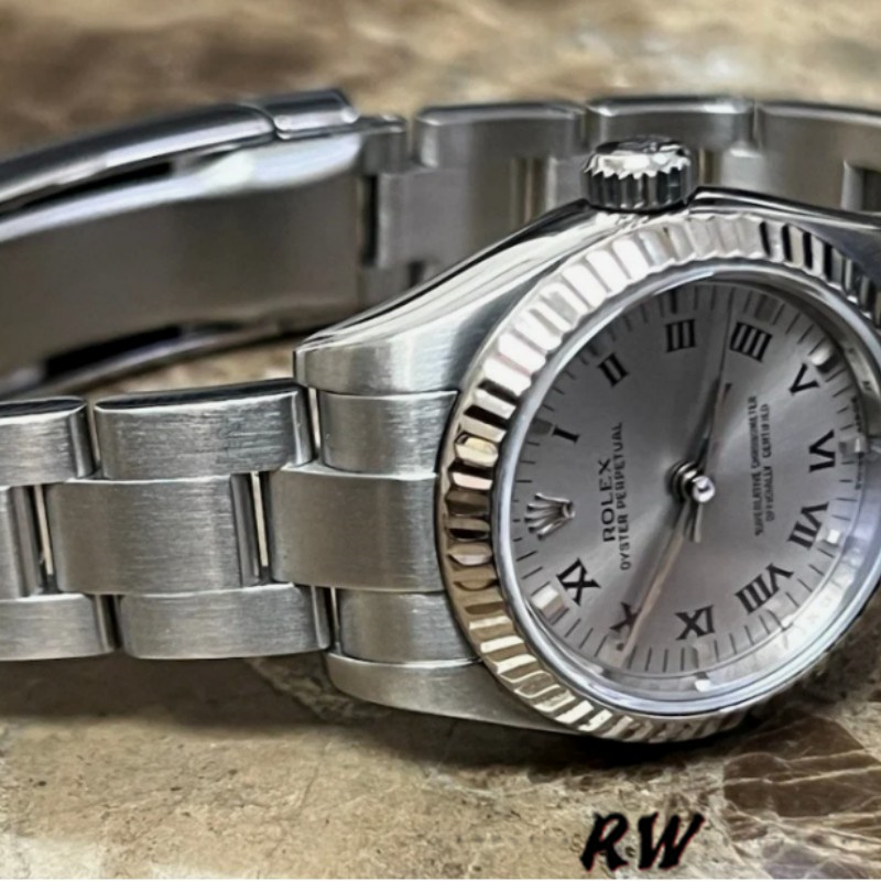 Rolex Oyster Perpetual 176234 Silver Roman Diamond Dial 26MM Lady Replica Watch
