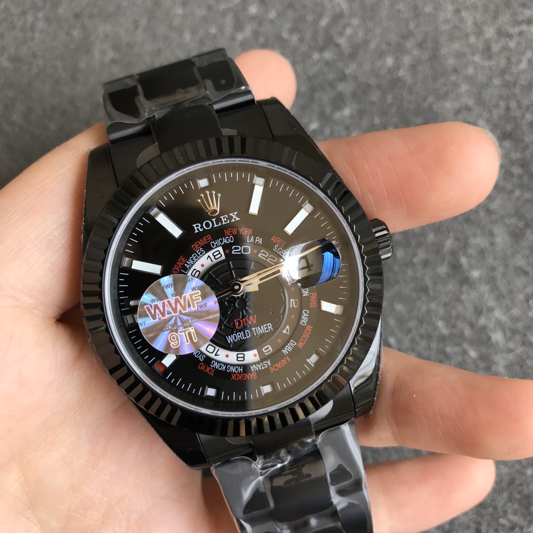 Rolex Sky Dweller PVD Coated Case DIW Limited Edition Black Dial 42MM Men's Watch