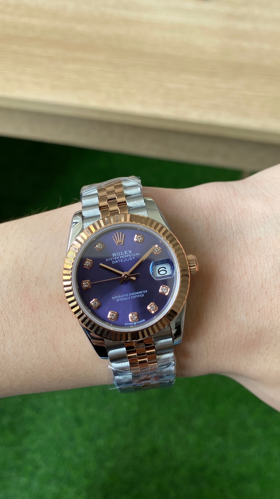 Rolex Datejust 28 Oystersteel and Rose Gold m279171 0015 Lady Watch