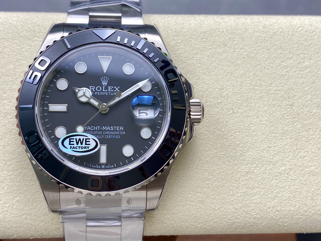 Rolex Yacht Master Black Dial Titanium 226627 0001 42mm Men's Watch