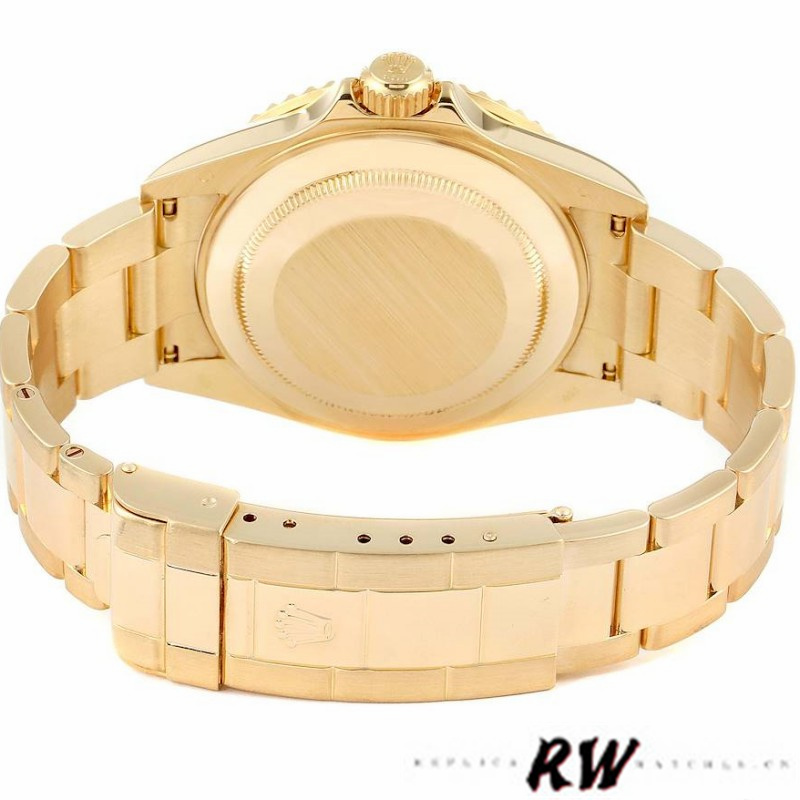 Rolex Submariner 16618 Yellow Gold Blue Dial 40mm Mens Replica Watch