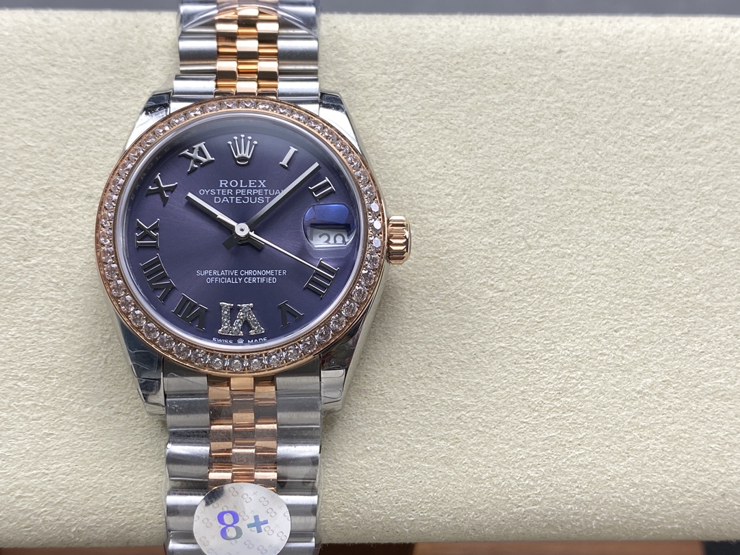 Rolex Datejust 31 Purple Roman Diamond Dial Jubilee 278381RBR