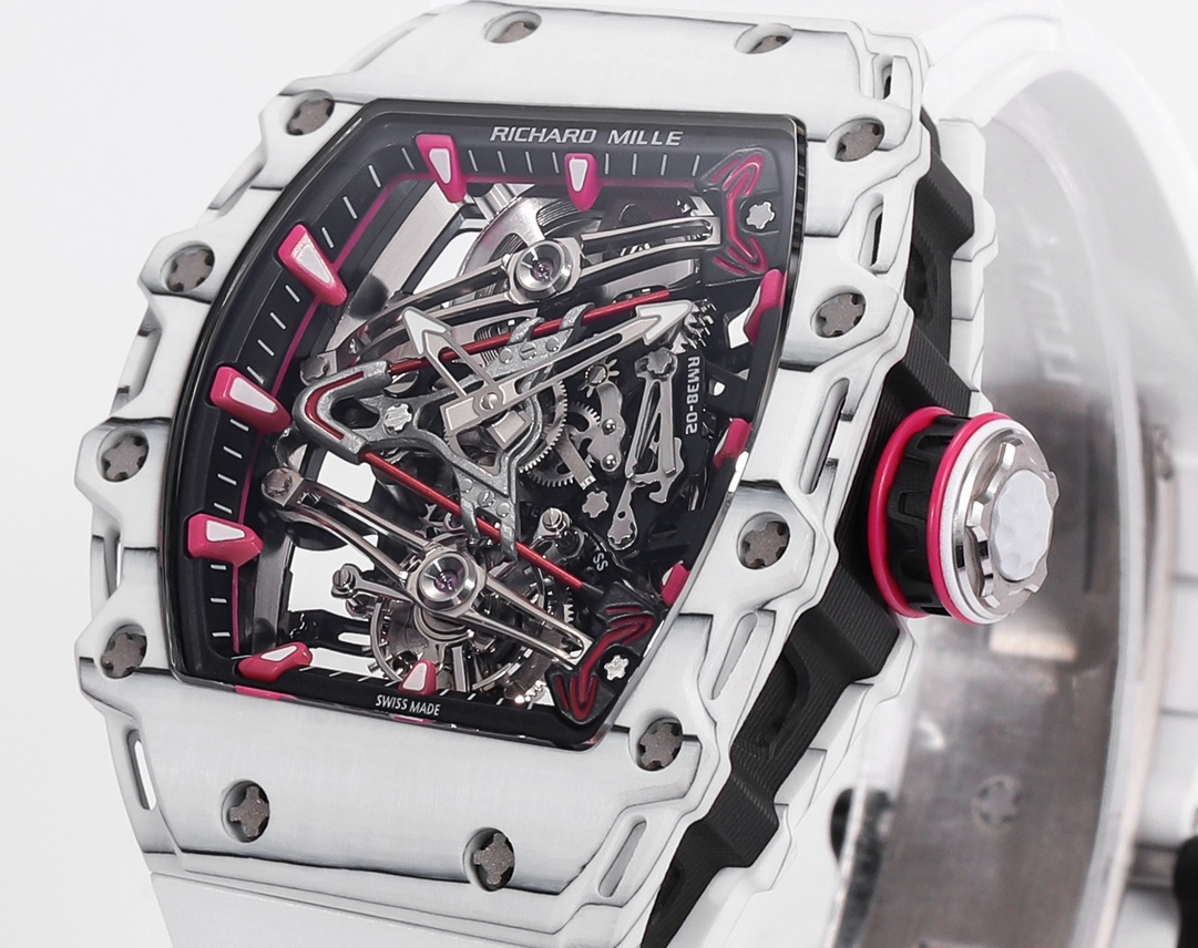 Richard Mille RM 38 02 Bubba Watson Tourbillon White Case Rubber & Fabric Strap