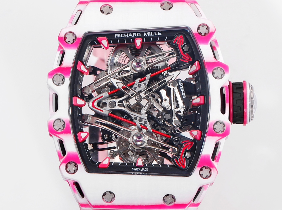 Richard Mille RM 38 02 Bubba Watson Tourbillon Pink Rubber Strap