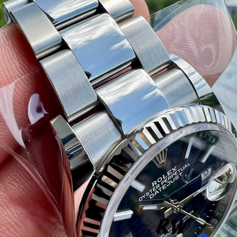 Rolex Datejust 126334 Fluted Bezel Blue Fluted-motif Dial 41MM Mens Replica Watch