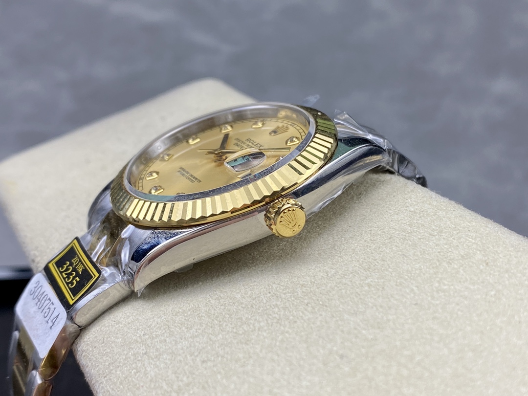 Rolex Datejust 36MM 126233 0018 Champagne Diamond Dial Unisex Replica Watch