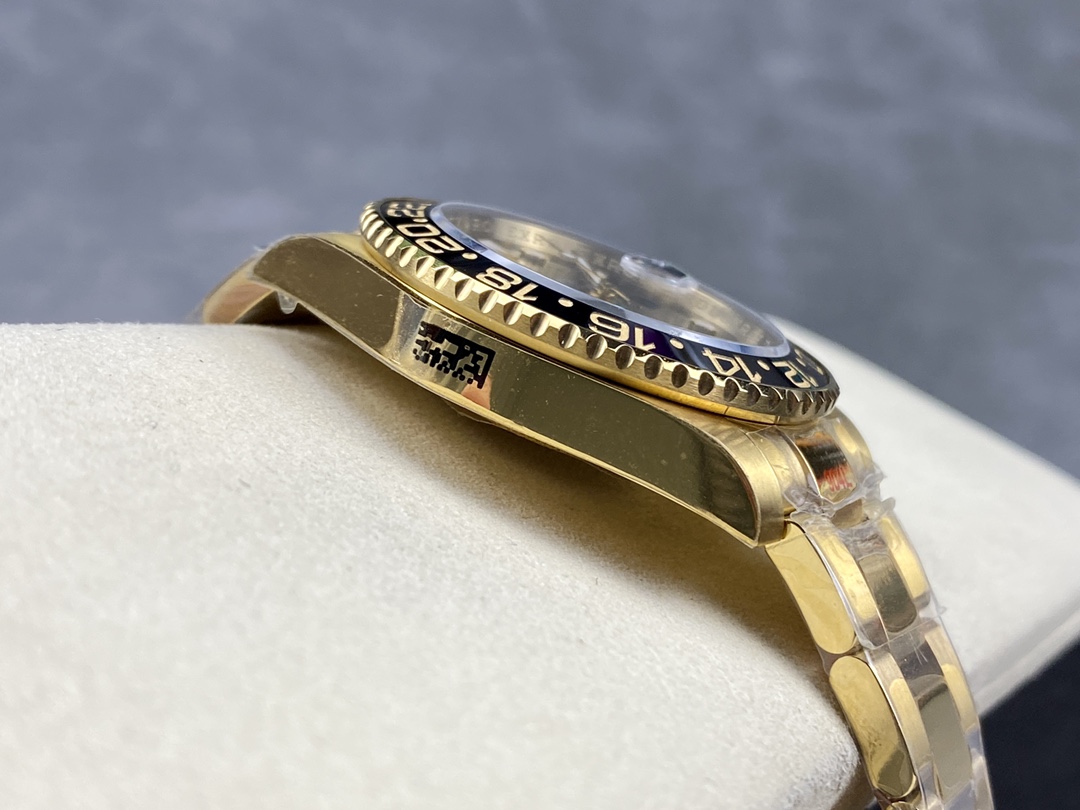 Rolex GMT Master II 40mm Black Dial 116718LN 18k Yellow Gold Men's Watch