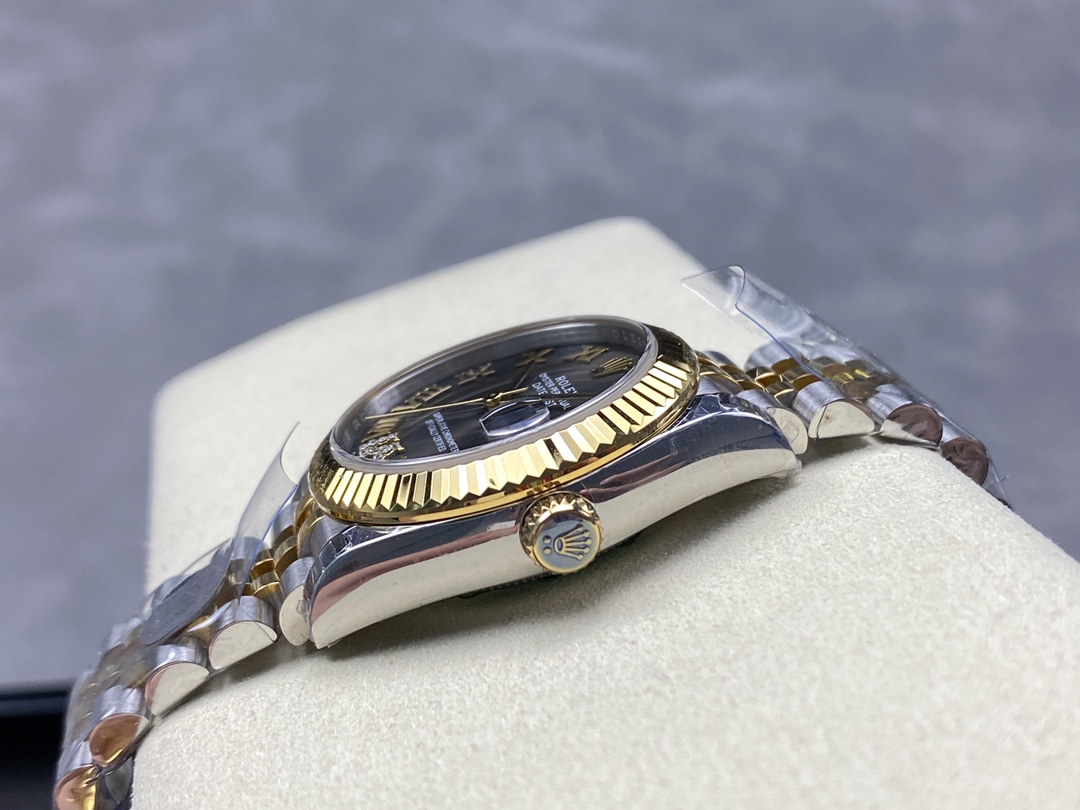 Rolex Datejust 31mm Stainless Steel and Yellow Gold 278273 0018 Grey VI Roman Jubilee