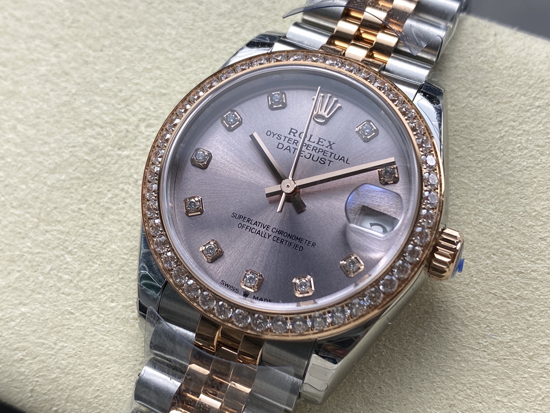Rolex Datejust 31mm Stainless Steel and Rose Gold 278381RBR 0024 Rose Diamond Jubilee