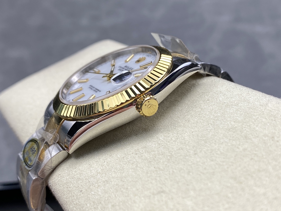 Rolex Datejust 126333 0015 White Index Oyster 41mm Two Tone Steel